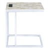 OSP Home Furnishings Designs Norwich Contemporary C-Table with Power, White