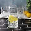 Gibson Home 4 Piece 13 Ounce Teardrop Embossed Double Old-Fashioned