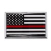 Elektroplate Firefighter Thin Red Line Flag with Chrome Frame Large
