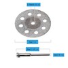ChilternCasa 25mm 1" Diamond Cutting Wheel, 3mm 1/8 Inch Mandrel