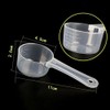 JIHUOO 4 Pcs Clear Plastic Measuring Scoops Reusable Measure Spoons