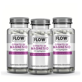 Citrato de Magnesio 250 mg - 3 Pack (270 cápsulas) - Flow Supplements - Vitaminas y minerales                                                         