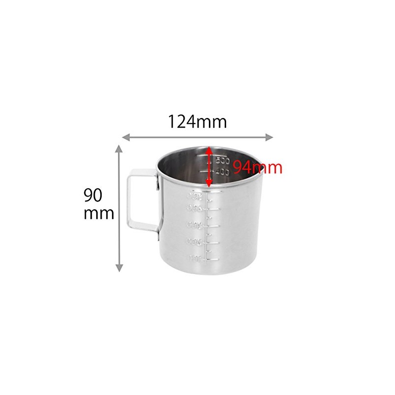 TAKAGI Stainless Steel Measuring Cup, Boxed, 16.9 fl oz (500