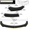 KEEPDSGN For Nissan LEAF Hatchback Gloss Black Front Bumper Lip