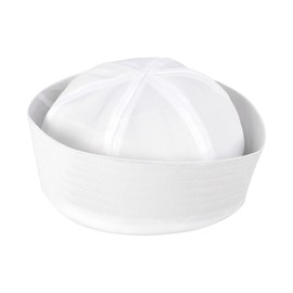 AUZOEYTOYK Sailor Hat, White, Set of 2, Hat, Cosplay, Halloween, Recital, Party, Hat, Performance, Costume Accessory, Sailor Hat, Kindergarten, School, Captain Cap, Uniform, Unisex, Gift for Children