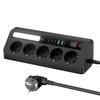 5 Way Power Strip with 4 USB Ports LED Lighting