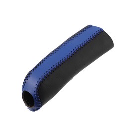 A ABSOPRO Handle Hand Brake Cover Decoration Black Blue Faux Leather for Ford Item Replacement