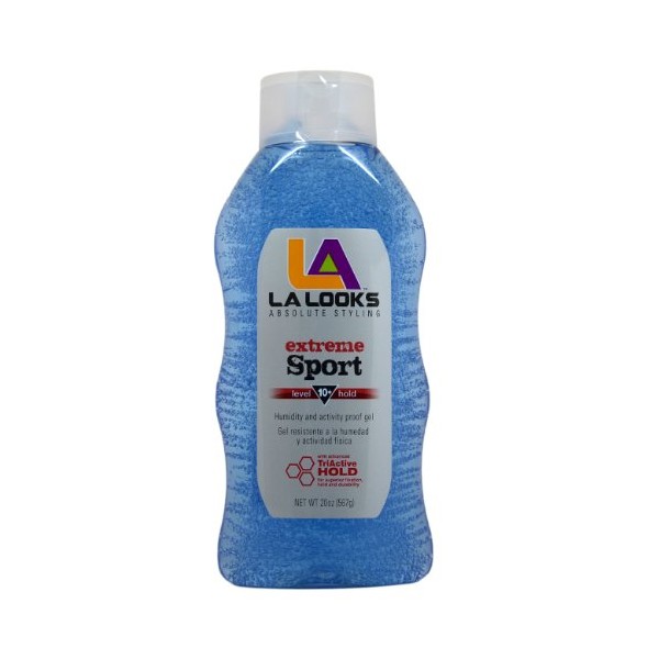 L.A. Looks Sport Xtreme Hold Gel, Hold Level 10+, 20-Ounce (Pack of 6)