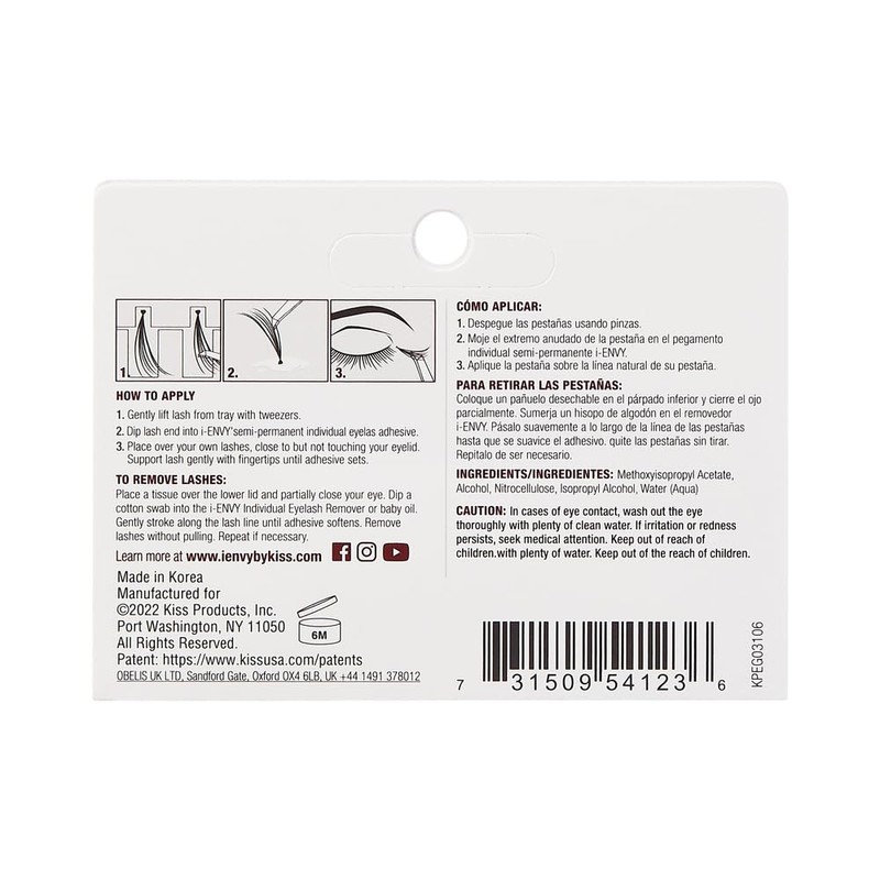 i-Envy Semi-Permanent Lash Glue Adhesive for Individual Cluster Lashes &