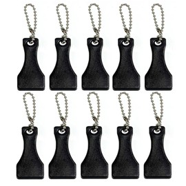10Pcs Black Lottery Ticket Scratcher with Keychain Lotto Cards Scratch Off Tool Plastic Scraper for Removing Labels, Wall Advertisements
