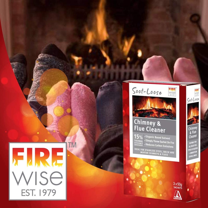Firewise 18 Treatments Soot-Loose Chimney & Flue Cleaner Dissolves Soot,