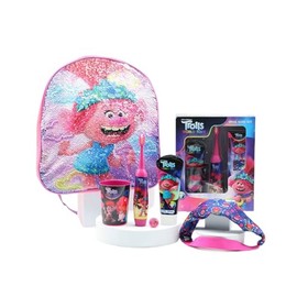 Trolls Gift Set for Kids Includes Oral Care Gift Set & Reversible Sequin Backpack