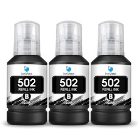 InkVibe Compatible 502 Ink Replacement for Epeson 2760 ET-2760 ET-2750 ET-3760 ET-4760 ET-3750 ET-4750 ET-3710 ET-15000 ET-3700-3Pack