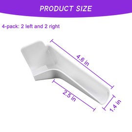 Mandark 4PCS RV Gutter Spouts, Camper Left & Right Rain Guttering Spout Extensions, RV Exterior Roof Rainwater Protector Accessories, Universal for Trailers, Motorhomes and More