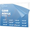 CALPALMY (2 Pack) 1/8" Thick Clear Acrylic Sheets - 24"