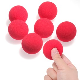 Prmape Pack of 10 Red Sponge Balls, Magic Sponge Balls, Soft Sponge Ball, Soft Red Sponge Softball, Magic Street Classic Comedy Trick Props
