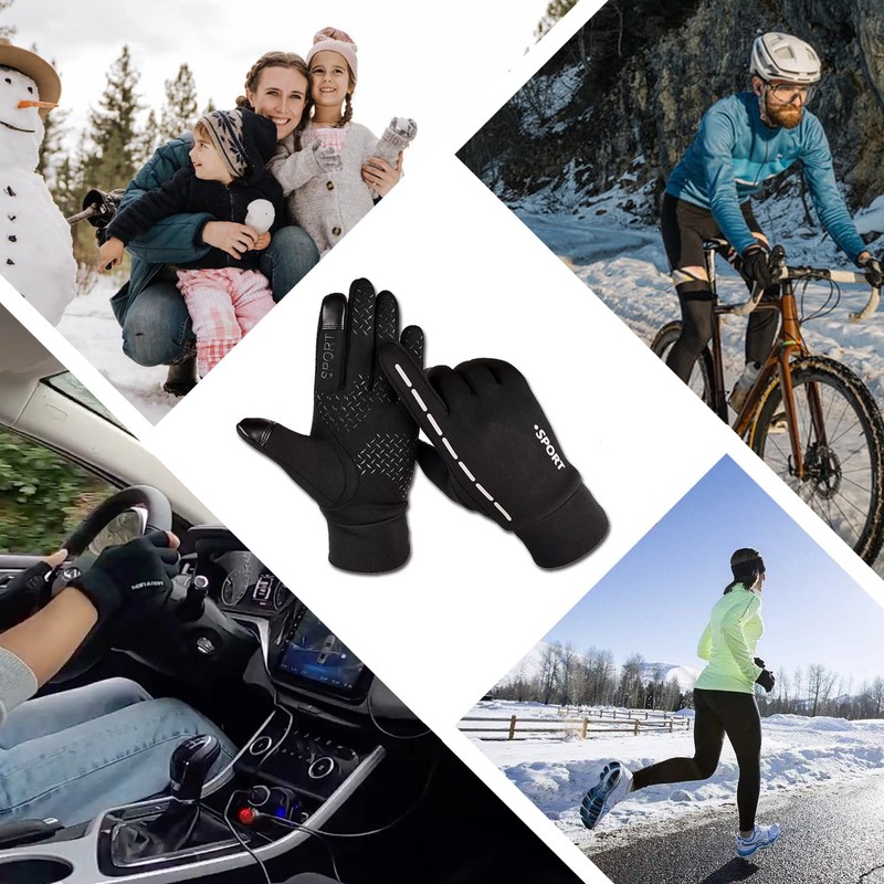 AFIT Unisex Outdoor Waterproof Cycling Running Climbing Driving Gloves, Touch