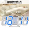 3D Digital LED Wall Clock Alarm Number Time Display USB