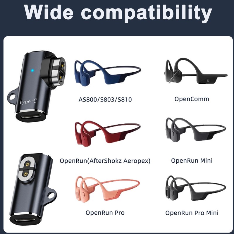 URANT 2 Pack Shokz Charger Adapter,Type C Cable Charging Converter