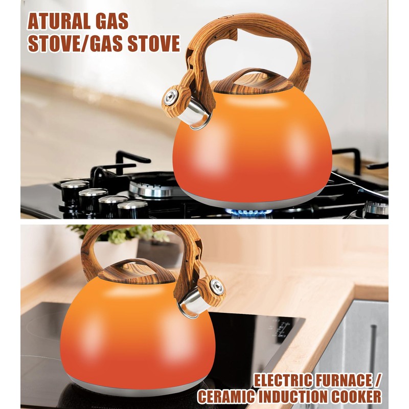 Foedo Tea Kettle Stovetop, 3.2Qt Stainless Steel Tea pots with