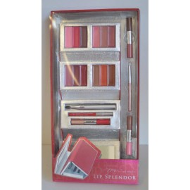 Markwins Color Workshop LIP SPLENDOR Kit SET Gloss BRUSH Lipstick Pencil Red Peach WOMEN