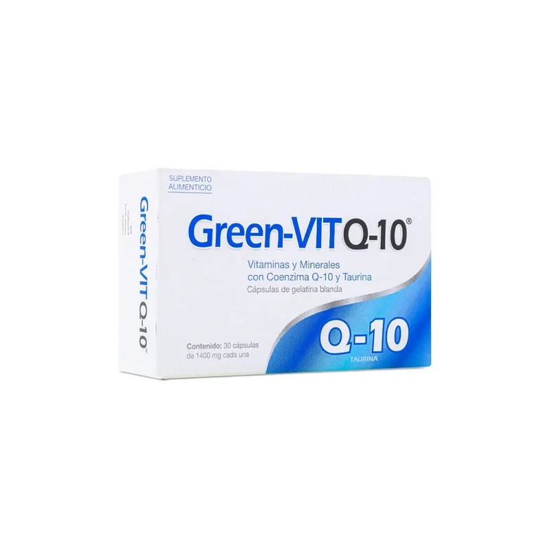 Green-vit Q10 30 Caps 1.4 G Vitamina B2 Y Vitamina