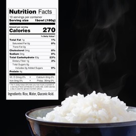 IRIS Instant White Rice (10 Pack), Ultra Premium Japanese Short Grain Sushi Sticky Rice, Microwave for 80 seconds (1.2 Minutes), Gluten Free Vegan, Grown Polished and Packed in Japan