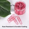 Vinaco Paper Clips Pink, 400PCS Medium and Jumbo Paper Clips
