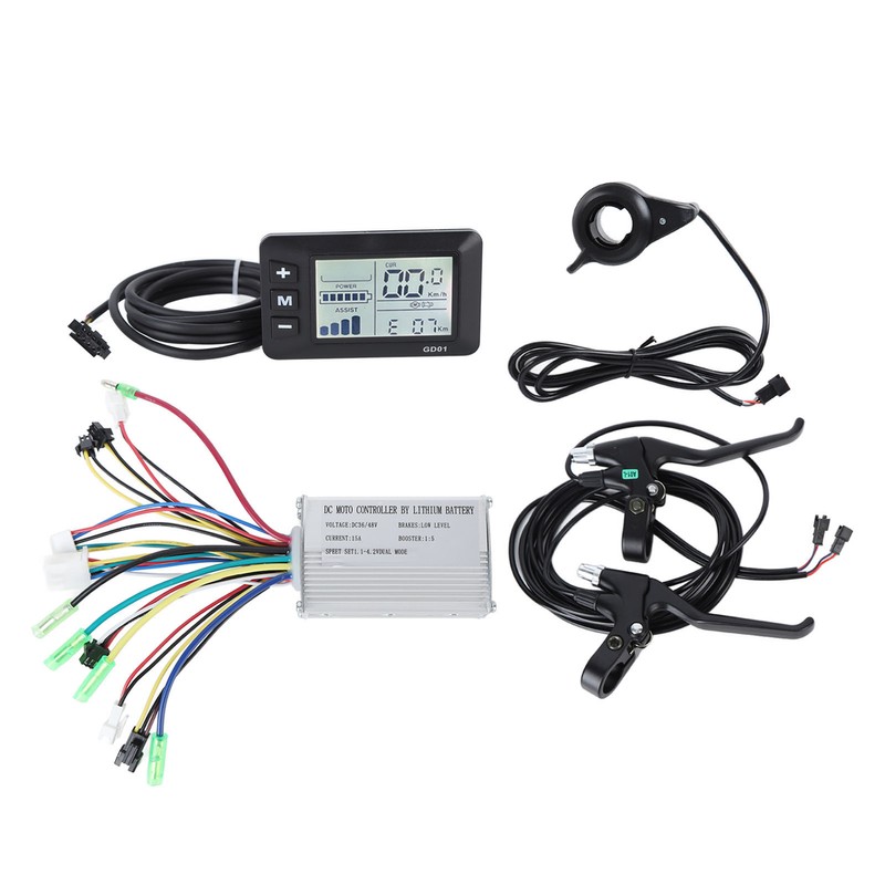 Electric Bike Conversion Kit DC 36V 48V Controller Display Brake