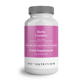 Hey Nutrition Biotin Complex Supplement - with Biotin, Selenium, and Zinc - Supports Hair, Nails & Skin - Vegan, Non-GMO - 60 Capsules