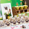 CiciBear 24 Pack Pug Keychains Party Decoration for Dog Puppy,