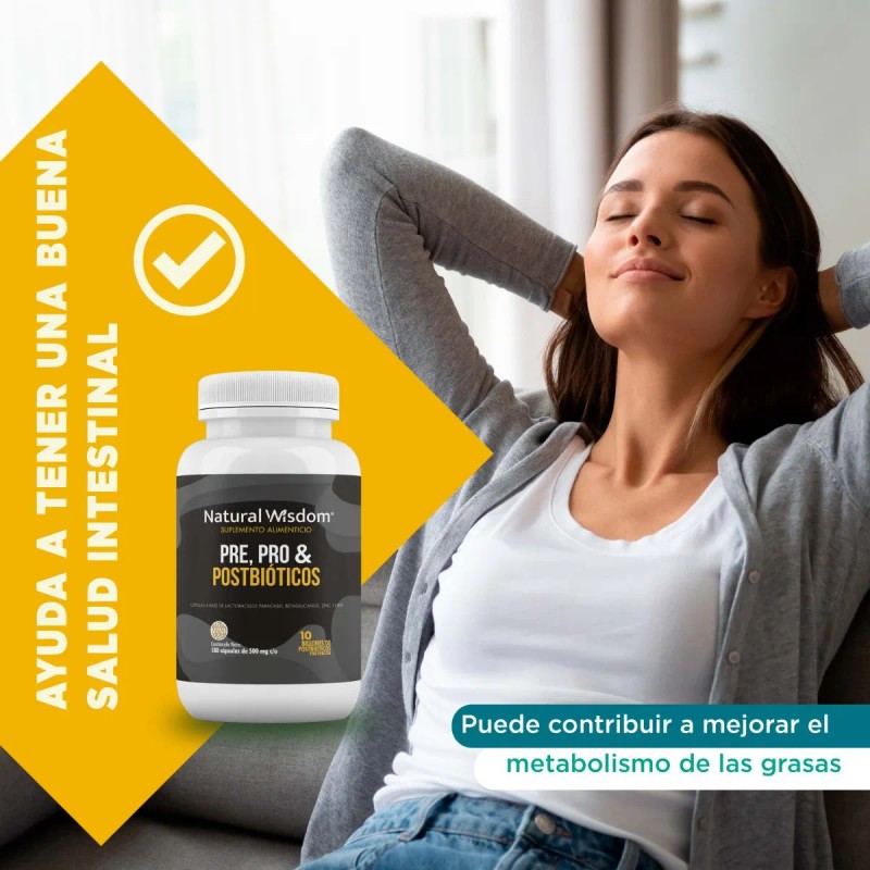 Pre 2 Billones Probioticos 10 Billones Postbioticos 180 Caps