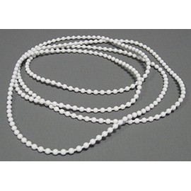 Continuous Chain – Roller Blind Chain (White) 4.5 x 6 mm – Welded – 50 – 300 cm – Here 125 cm (Circumference: 250 cm) – with Chain Tensioner – Replacement Chain for Roller Blind ps FASTFIX