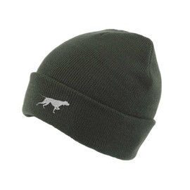The House Of Dog: English Pointer Owner Gift. Classic Cuffed Unisex Beanie Ski Hat with Embroidered Design. Olive