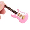 Guitar Decoration Miniature Ornaments Mini Musical Instrument Model Gift Pink