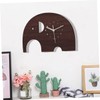 Gatuida Fashionable Wooden Elephant Wall Clock Silent Decorative Wall Mount