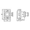 Man Ship Square Push Button Cabinet Latch (7300G - Gold)