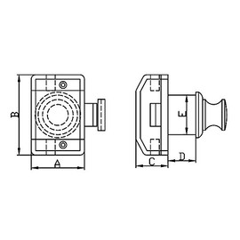Man Ship Square Push Button Cabinet Latch (7300G - Gold)