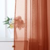 MIULEE Terracotta Sheer Valance Linen Textured Look Half Window Curtain,