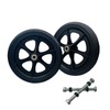 A pair of 8-Inch Solid Replacement Wheels Anti-Slip Front Wheels