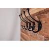 Craftsman Road Vintage Cast Iron Wall Hooks (Black Texture Finish,