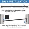 CorkLatta Matte Black Shower Curtain Rod,1 Inch Diameter Stainless Steel