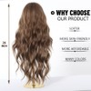 Esmee Long Wavy Highlights Light Brown Wigs for Women Natural