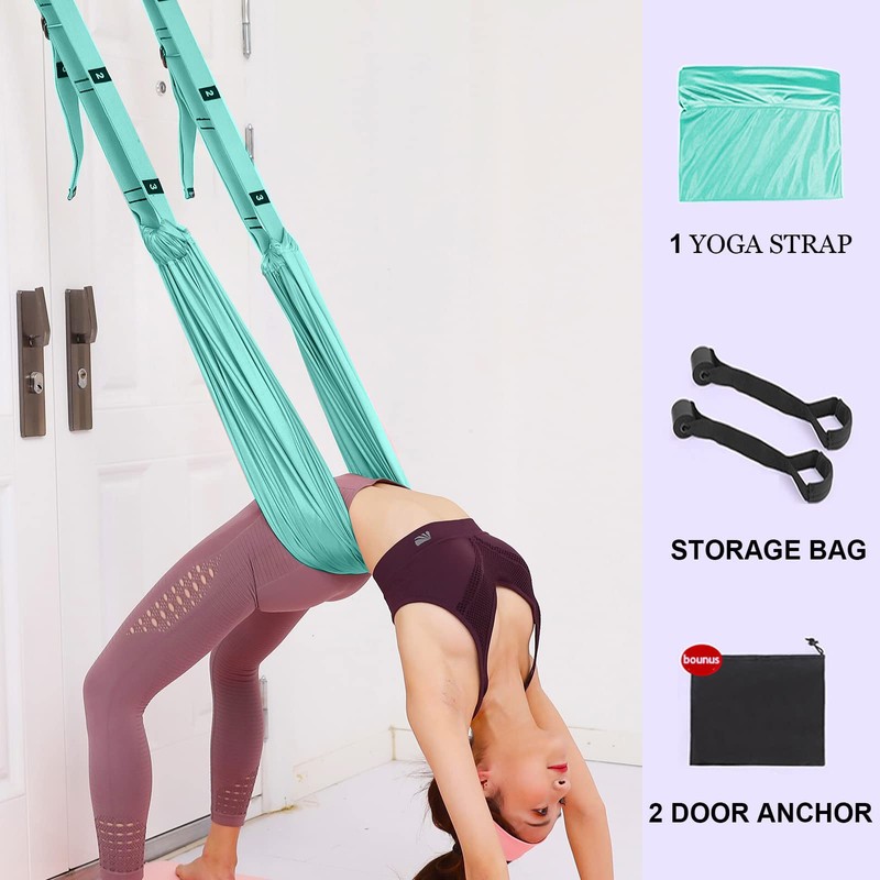 Tchrules Leg Stretcher Strap, Backbend Trainer Belt with Door Anchor,
