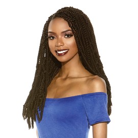 Sensationnel Synthetic Braid - RUWA SPRING TWIST 12 (2 Dark Brown)