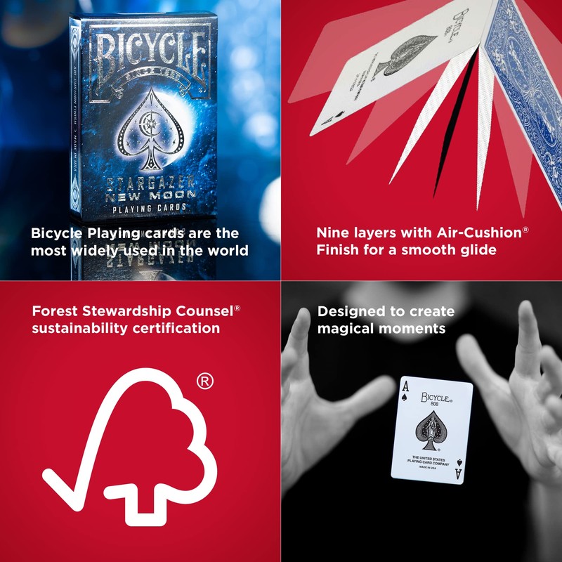 Bicycle 10027318 Stargazer-New Moon White