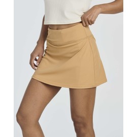 Real Essentials 4 Pack: Women's Active Skort Lightweight Comfy & Breathable Tennis Golf Skirt (Available in Plus Size), Set 6, Medium