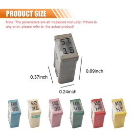 UHANBUT 6PCS 15A 32V Mini Slotted Automotive MCASE Shaped Cartridge Fuse Kit, Micro Low-Profile Fuses Replacement, Universal Vehicle Fuses Assortment for Car Truck SUV (15A)