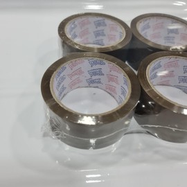 6x Brown Buff Parcel Packing Tape - 48mm x 66m