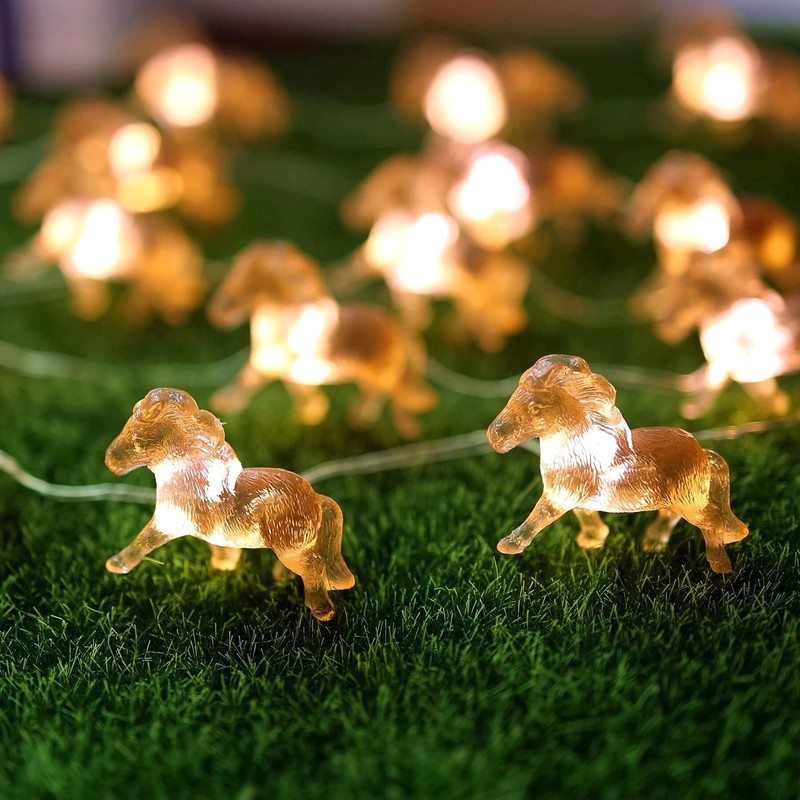 Pony String Lights 20 LED 7FT Horse Fairy Lights Battery